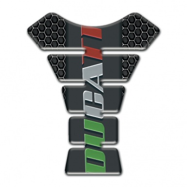 Ducati Tank Pad Motorbike Colorful base Perforated Steel Base 