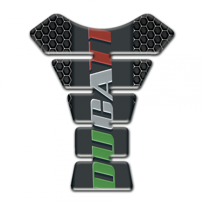 Ducati Tank Pad Motorbike Colorful base Perforated Steel Base 