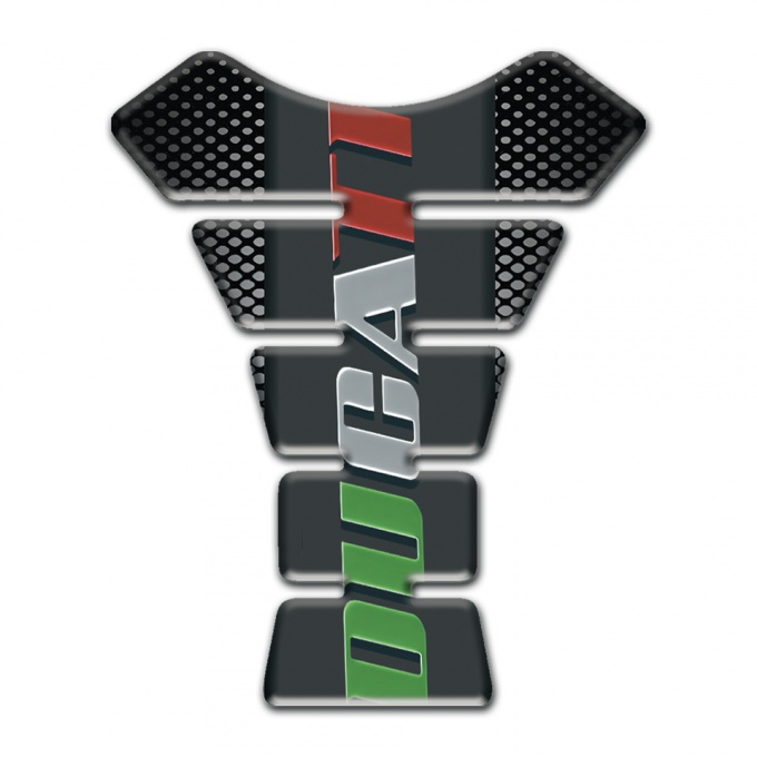 Ducati Tank Guard Pads Racing Edition Black Gray Design 