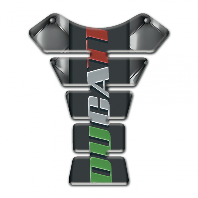 Ducati Tank Pad Protector Gray Leather Background effect 