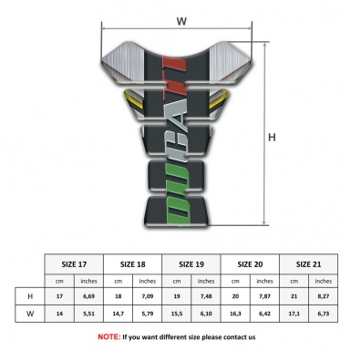 Ducati Tank Pad Protector Silver Yellow Decoration Style 