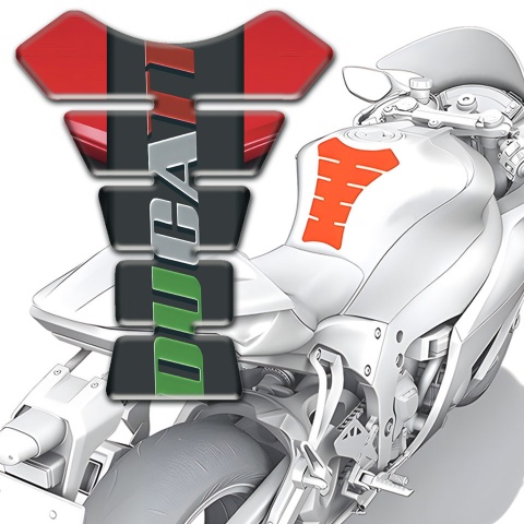 Ducati Tank Protector Red Motive Warp design 
