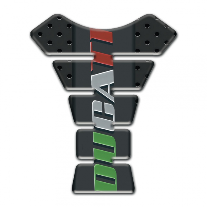 Ducati Tank Fuse Perforated Rubber base and Colorful Inscription 