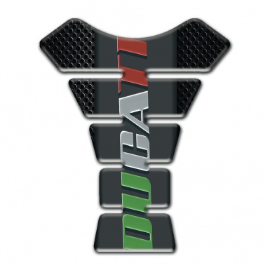 Ducati Tank Protector Black Flakes Base Colorful Logo 