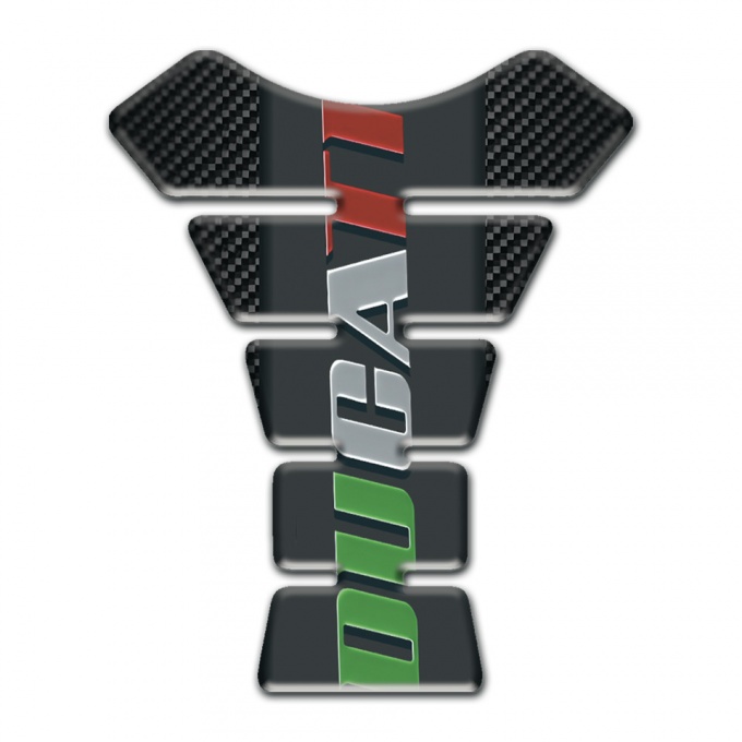 Ducati Tank Pad Protector Colorful logo Black carbon Edition 
