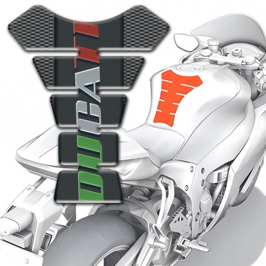 Ducati Tank Pad Motorbike Dark Gray Rough Effect Anti Slip Sticker 