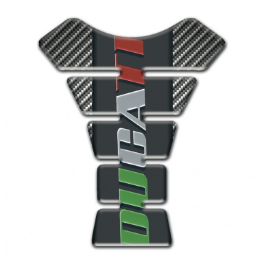 Ducati Tank Protector Carbon Base Colorful Logo 