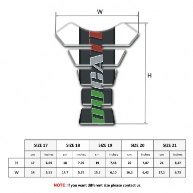 Ducati Tank Guard Pads White Base Colorful Logo 