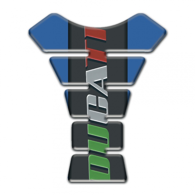 Ducati Tank Pad Protector Blue Base Colorful Logo 
