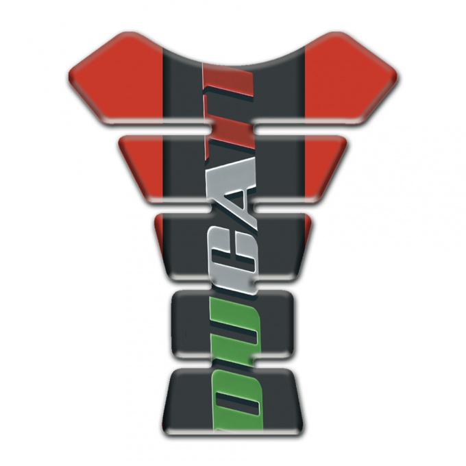 Ducati Tank Fuse Red Base Colorful Logo 