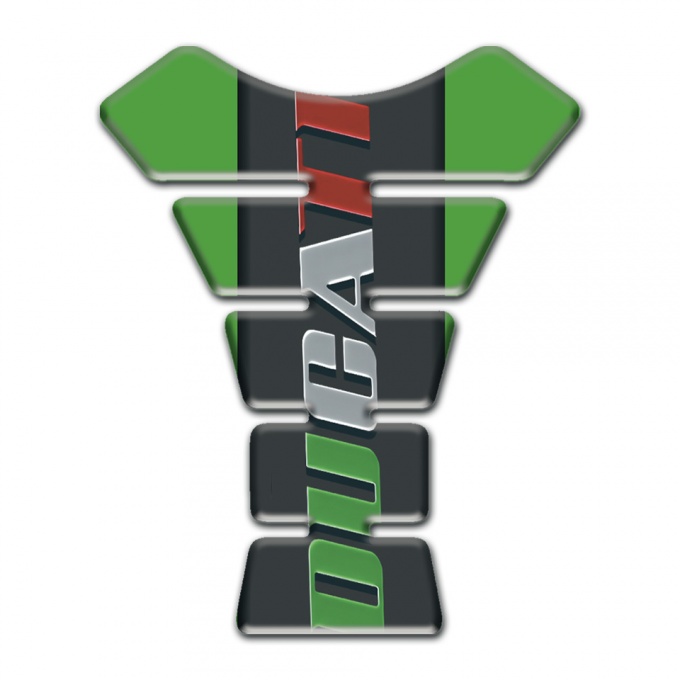 Ducati Tank Protector Green Base Colorful Logo 