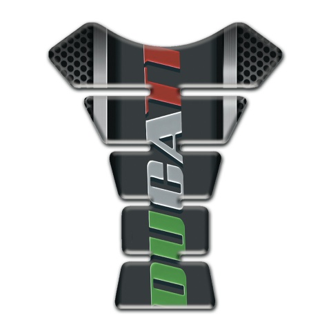 Ducati Tank Fuse Silicone Sticker Colorful Logo design 