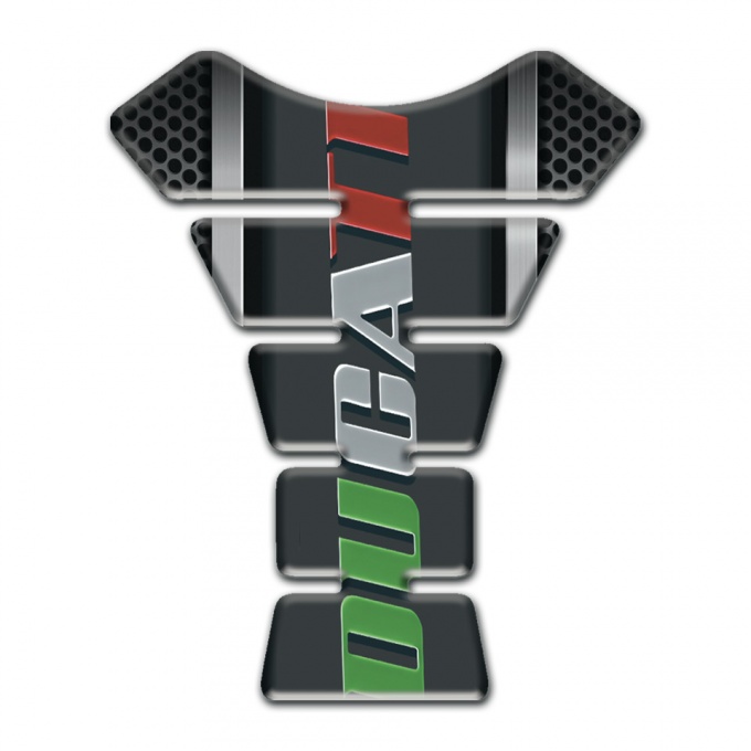 Ducati Tank Fuse Silicone Sticker Colorful Logo design 