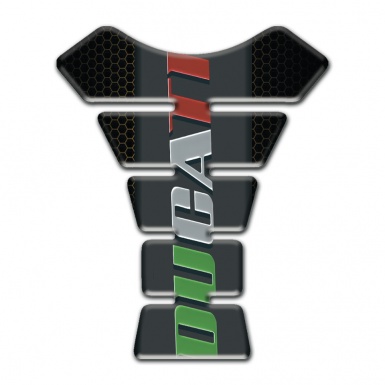 Ducati Tank Pad Protector Colorful Logo Black warp Style 
