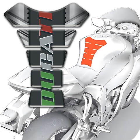 Ducati Tank Fuse Colorful Logo Stylish Version 