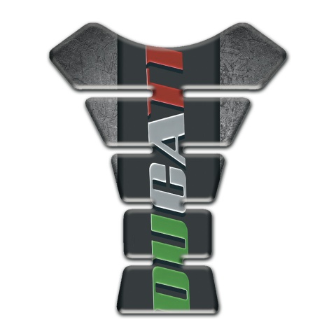 Ducati Tank Pad Motorbike Scratched Stone Effect with Colorful Logo 