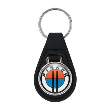 Karma Fisker Leather Keychain White Black Ring Edition