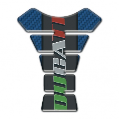 Ducati Tank Pad Protector Navy Blue Carbon Edition 