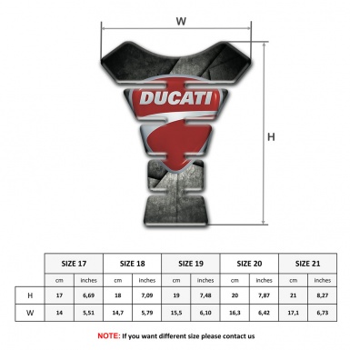 Ducati Tank Fuse Mixed GRay Black Colors Base Classic Logo Style 