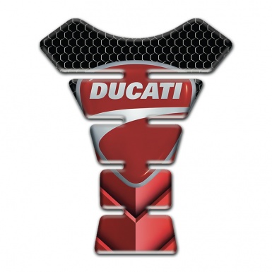 Ducati Tank Pad Motorbike Black Red Base Decoration with Classic Logo 