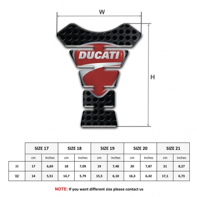 Ducati Tank Fuse  Perforated Black Warp with Classic Logo 