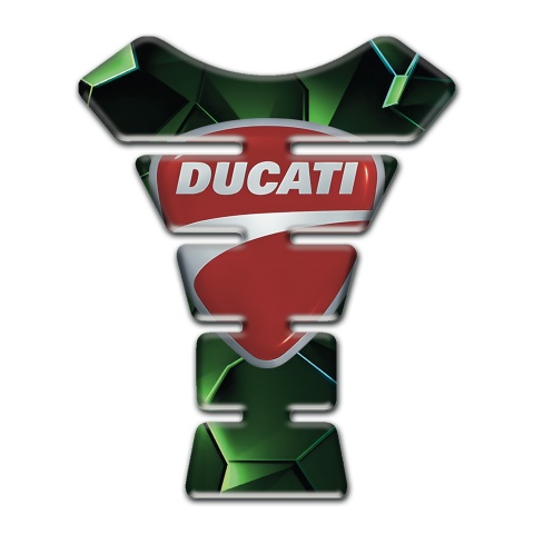Ducati Tank Protector Green Diamond Effect Classic Logo 