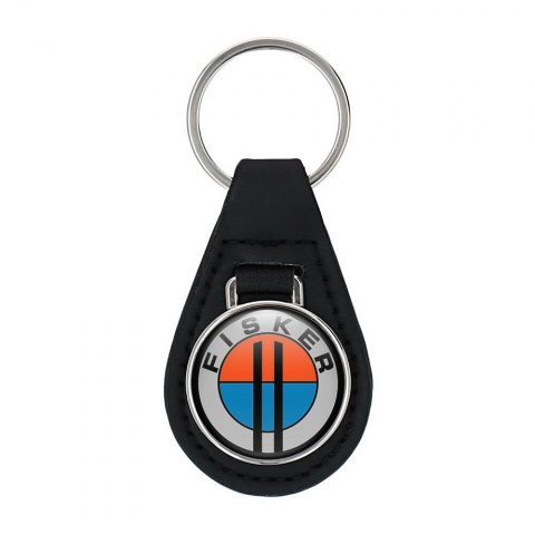 Karma Fisker Key Fob Leather Silver Black Ring Edition