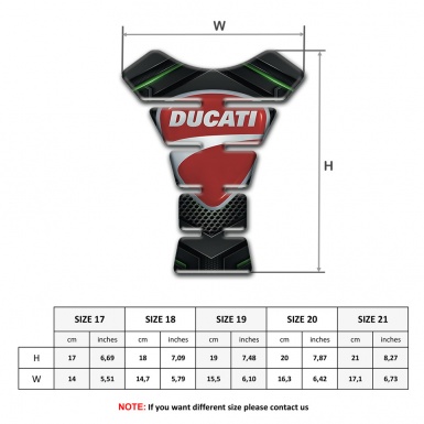 Ducati Tank Pad Motorbike Premium Quality Type 