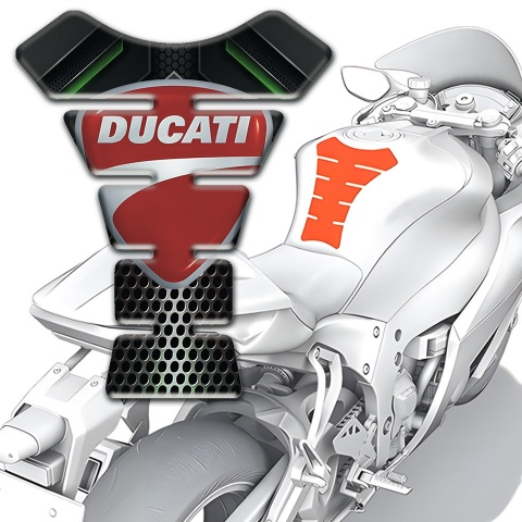 Ducati Tank Pad Motorbike Premium Quality Version with Classic logo