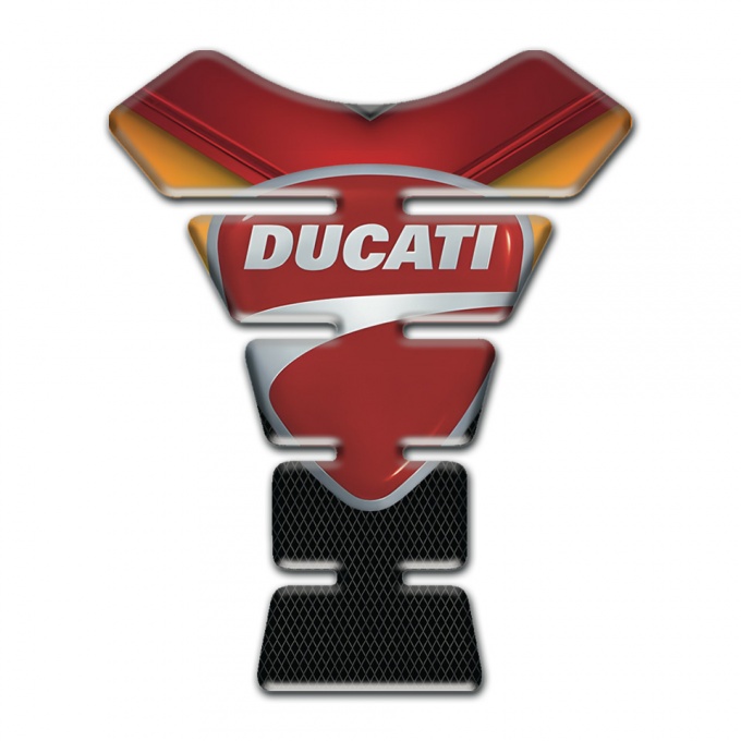 Ducati Tank Protector Fire Colors Base Classic Logo 