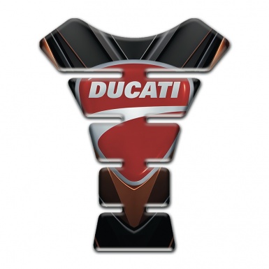 Ducati Tank Pad Protector Brown Motive Design Classic logo 