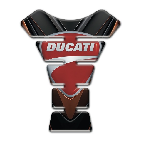 Ducati Tank Pad Protector Brown Motive Design Classic logo 