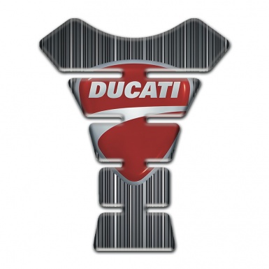 Ducati Tank Fuse Gray with White Stripes Design 