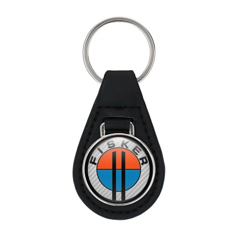 Karma Fisker Leather Keychain Light Carbon Black Ring Edition