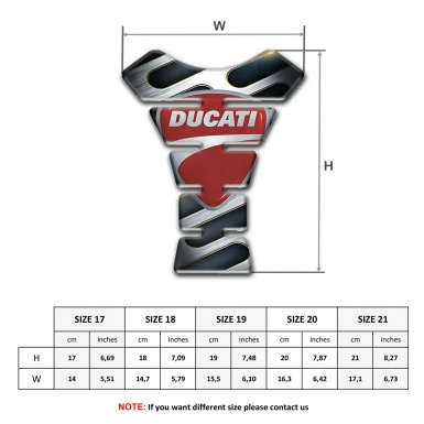 Ducati Tank Pad Motorbike Metal Ornament Base Effect 