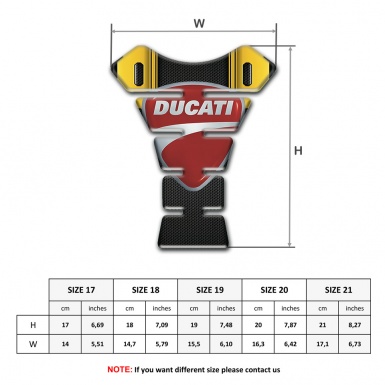 Ducati Tank Guard Pads Black Yellow Decoration Classic Logo Design 