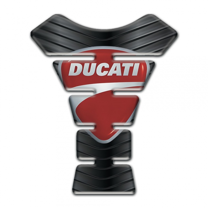 Ducati Tank Pad Protector Rubber Effect with Classic Logo 