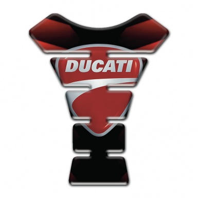 Ducati Tank Fuse Red Waves Effect with Classic Logo 