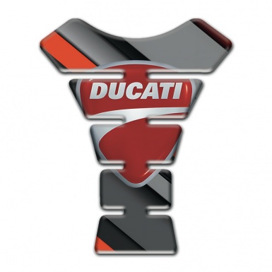 Ducati Tank Protector orange Gray Diagonal Decoration Design 