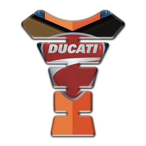 Ducati Tank Pad Protector Orange Brown Decoration Style 
