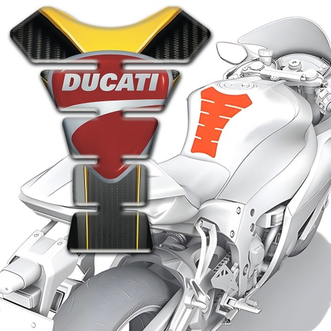 Ducati Tank Fuse Anti Slip Sticker With Classic Logo 