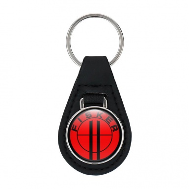 Karma Fisker Key Fob Leather Red Black Ring Edition