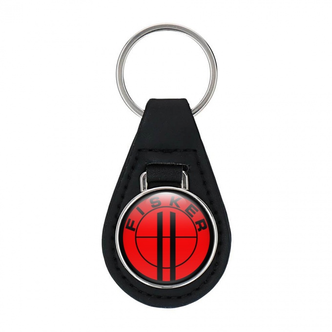 Karma Fisker Key Fob Leather Red Black Ring Edition