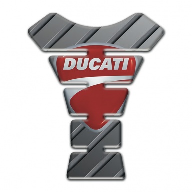Ducati Tank Pad Motorbike Gray Base Classic Logo 
