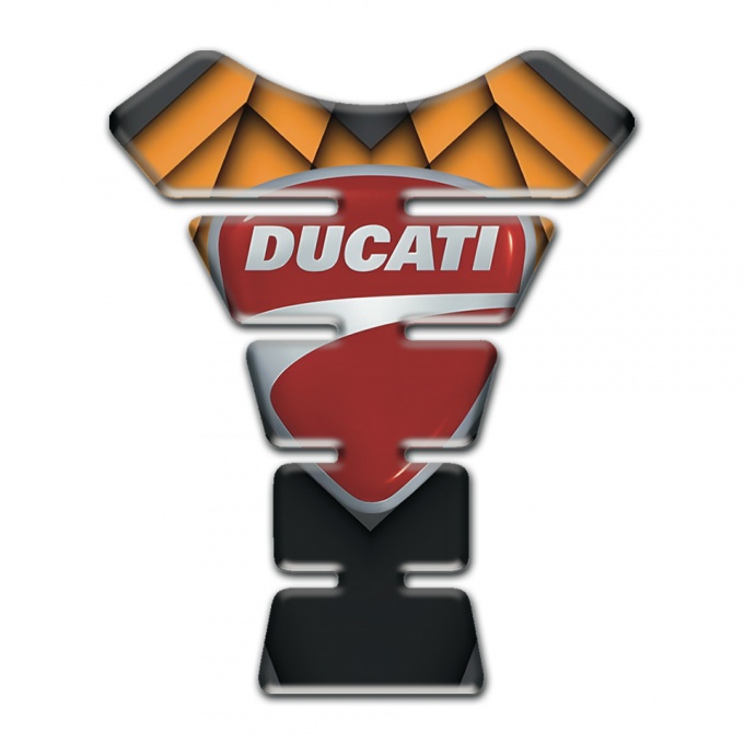 Ducati Tank Guard Pads Orange Parts Fundation Style 