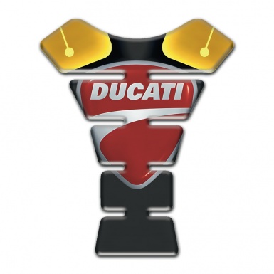 Ducati Tank Pad Protector Classic Gray Red Logo Print 