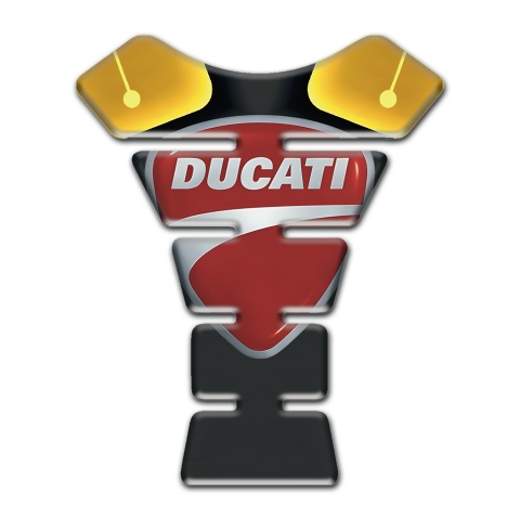Ducati Tank Pad Protector Classic Gray Red Logo Print 