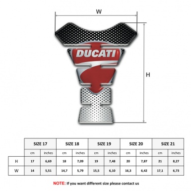 Ducati Tank Fuse Silver Blck Base Classic Logo Style 