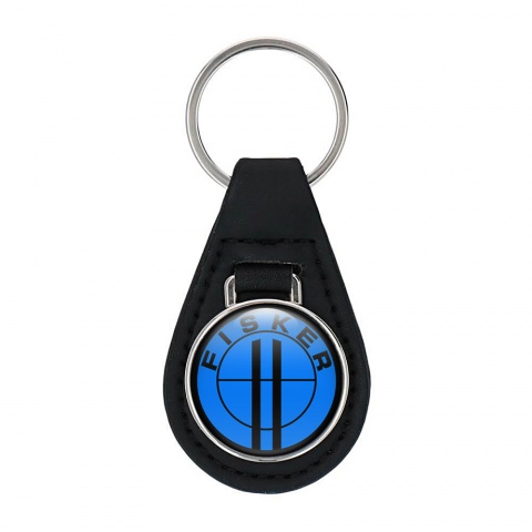 Karma Fisker Leather Keychain Blue Black Ring Edition