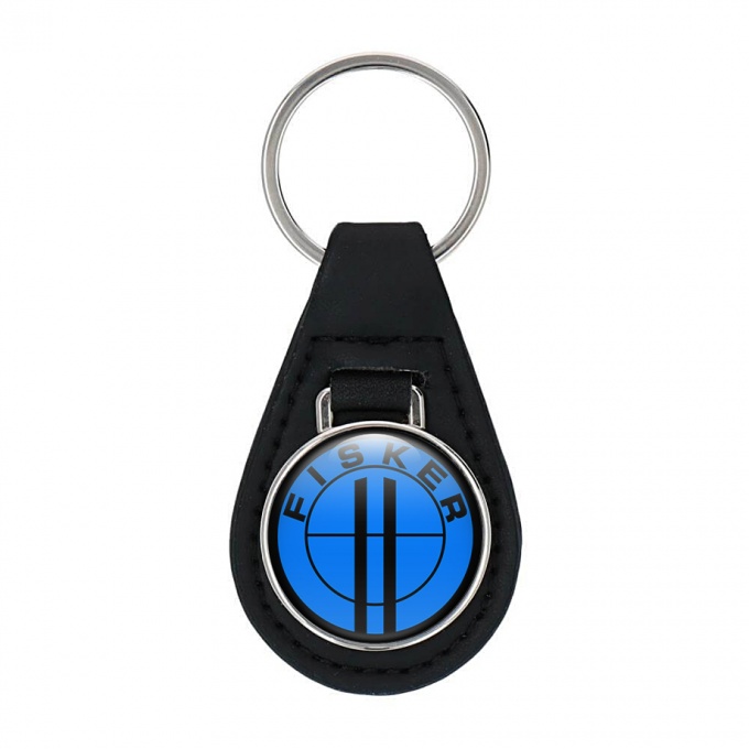 Karma Fisker Leather Keychain Blue Black Ring Edition